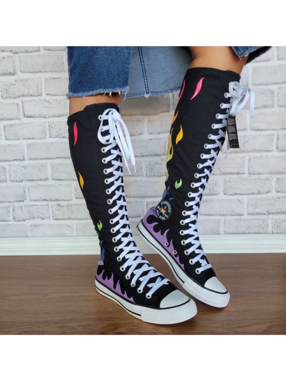 ❤️Converse Chuck Taylor All Star XXHi Pride Sz 8 Women Ultra-high Boots A15779C - Picture 3 of 9
